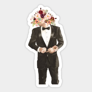 Suit and Flowers Sticker